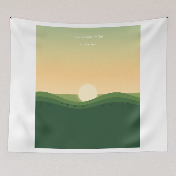 Item preview, Golden Hour Countryside Hills Poster designed and sold by kd2010.
