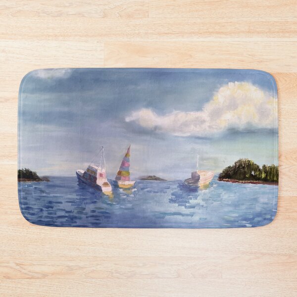 Item preview, Three Boats on Lake Lanier designed and sold by Rossi Kelton.