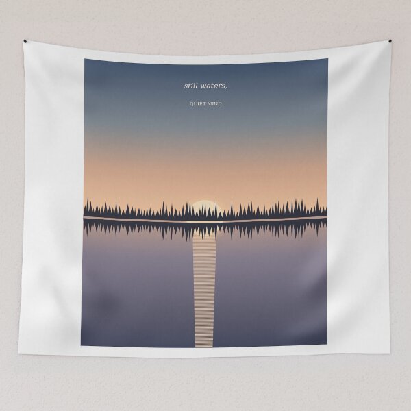 Item preview, Still Waters Quiet Mind Forest Lake Poster designed and sold by kd2010.