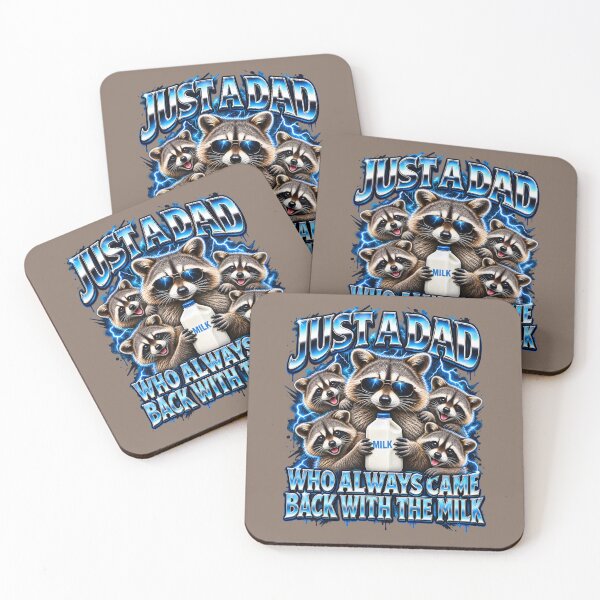 Item preview, Raccoon Just A Dad Who Came Back With Milk designed and sold by MOFAPPAREL.