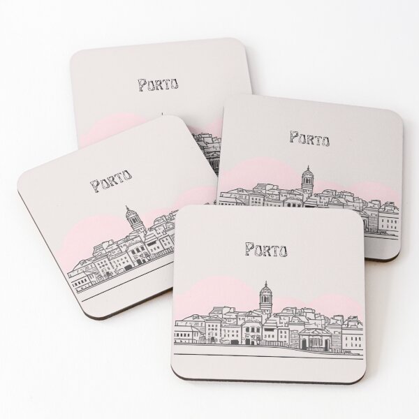 Item preview, Porto Portugal Skyline Drawing – Vintage Style City Art designed and sold by Eclipse 3699.