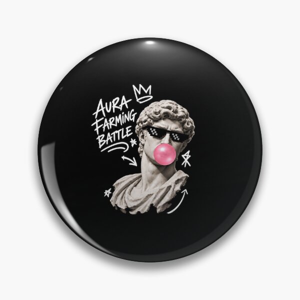Item preview, Aura Farming Battle Statue – Pixel Sunglasses & Bubblegum designed and sold by yayor.
