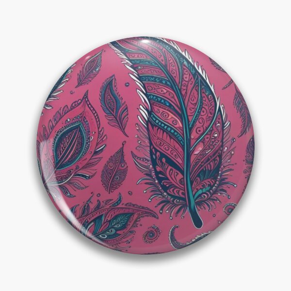 Item preview, Vibrant Pink Ornamental Feather Pattern designed and sold by Harmonic_Layers.