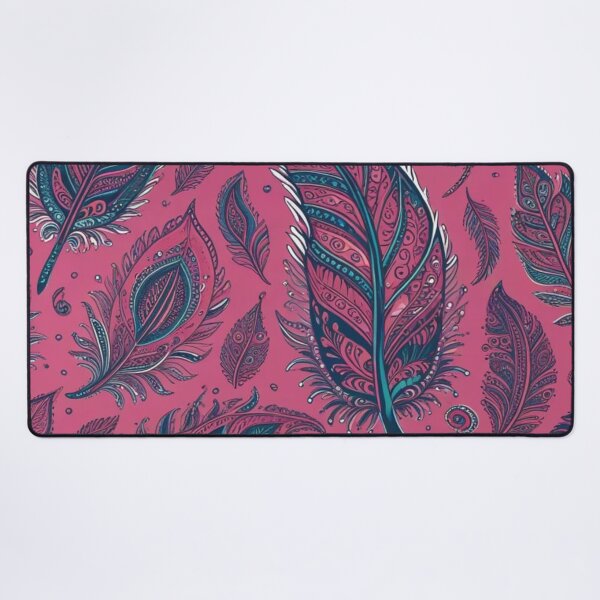 Item preview, Vibrant Pink Ornamental Feather Pattern designed and sold by Harmonic_Layers.