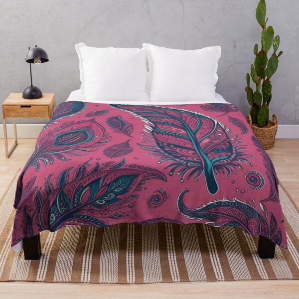 Item preview, Vibrant Pink Ornamental Feather Pattern designed and sold by Harmonic_Layers.