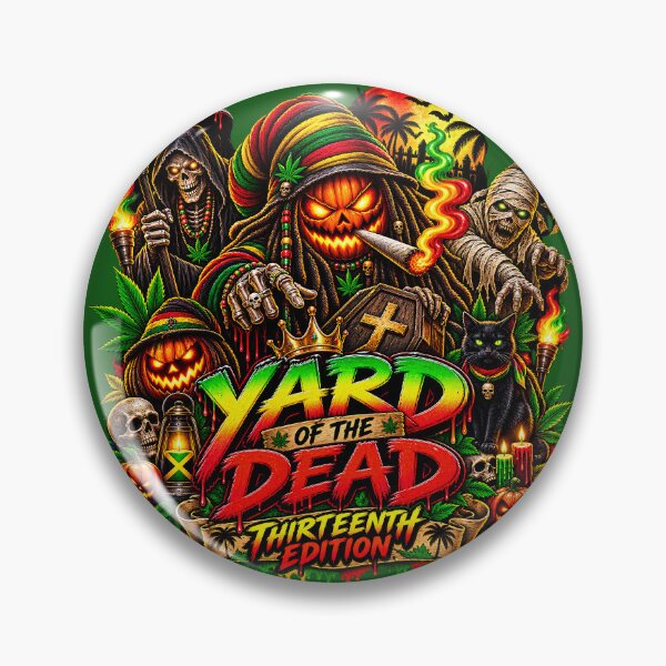 Item preview, Yard of the Dead 13th Edition - Rasta Zombie Pumpkin Reggae Halloween designed and sold by digitalbob60.