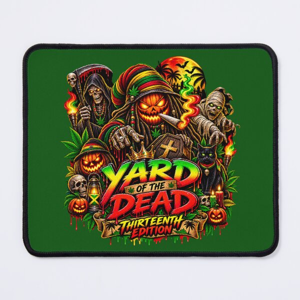 Item preview, Yard of the Dead 13th Edition - Rasta Zombie Pumpkin Reggae Halloween designed and sold by digitalbob60.