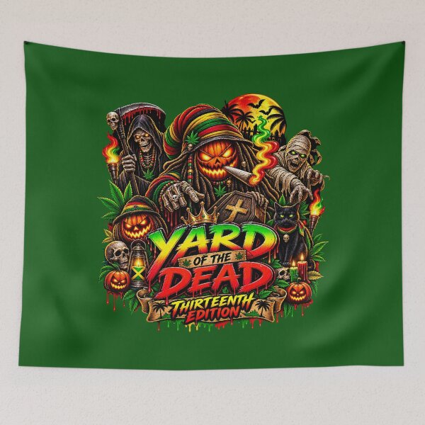 Item preview, Yard of the Dead 13th Edition - Rasta Zombie Pumpkin Reggae Halloween designed and sold by digitalbob60.