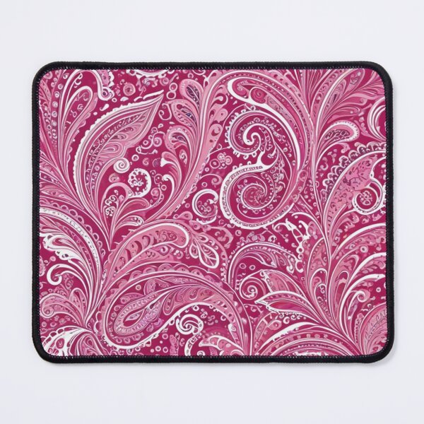 Item preview, Intricate Pink and White Swirling Paisley designed and sold by Harmonic_Layers.