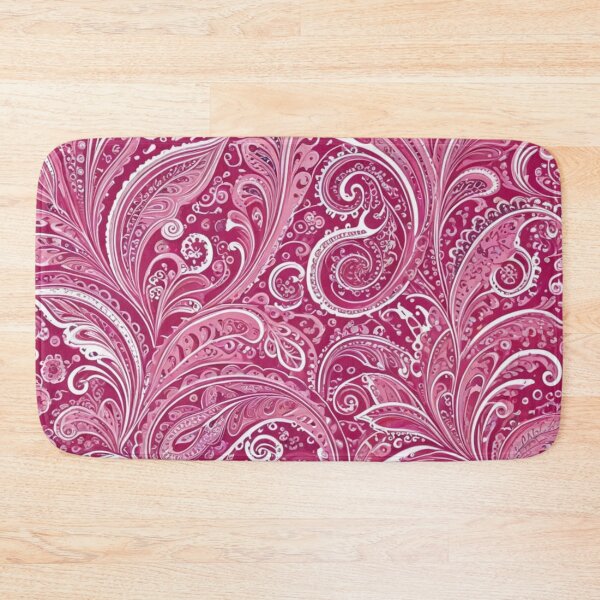Item preview, Intricate Pink and White Swirling Paisley designed and sold by Harmonic_Layers.
