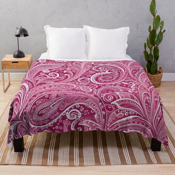 Item preview, Intricate Pink and White Swirling Paisley designed and sold by Harmonic_Layers.