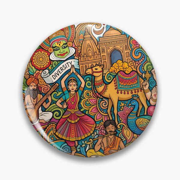 Item preview, Incredible India Culture Festival Doodle Illustration Art designed and sold by ART ATTACK ZONE.