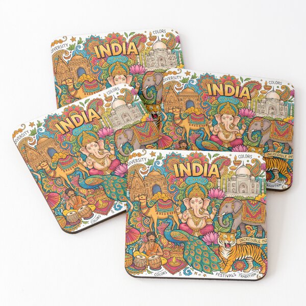 Item preview, Incredible India Culture Festival Doodle Illustration Art designed and sold by ART ATTACK ZONE.