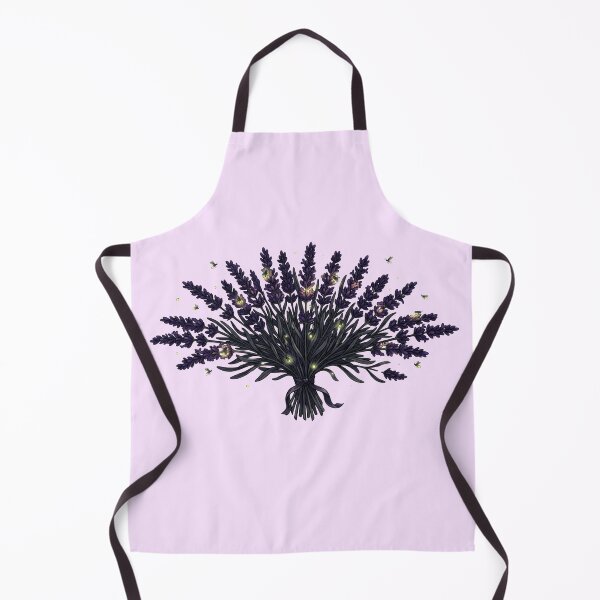 Item preview, Glowing Lavender Bouquet Fireflies Whimsigoth Dark Botanical Art designed and sold by BreezifyDesignStudio.