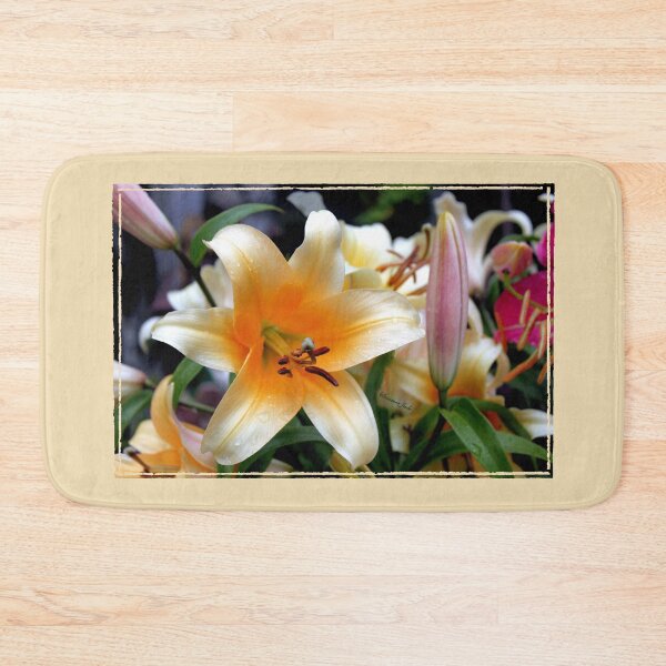 Item preview, Tequila Sunrise Lily with Raindrops designed and sold by SummerJade.