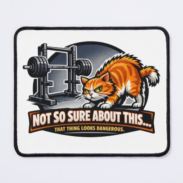 Item preview, This Cat Has Trust Issues With Squats Funny Sarcastic – Gym Cat Lover Fitness Design designed and sold by AYACHI90.