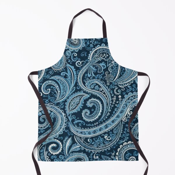 Item preview, Intricate Navy Blue and Light Blue Paisley designed and sold by Harmonic_Layers.