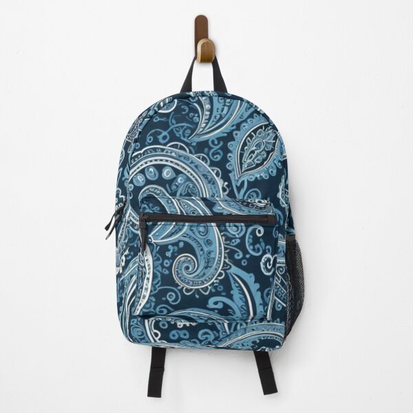 Item preview, Intricate Navy Blue and Light Blue Paisley designed and sold by Harmonic_Layers.