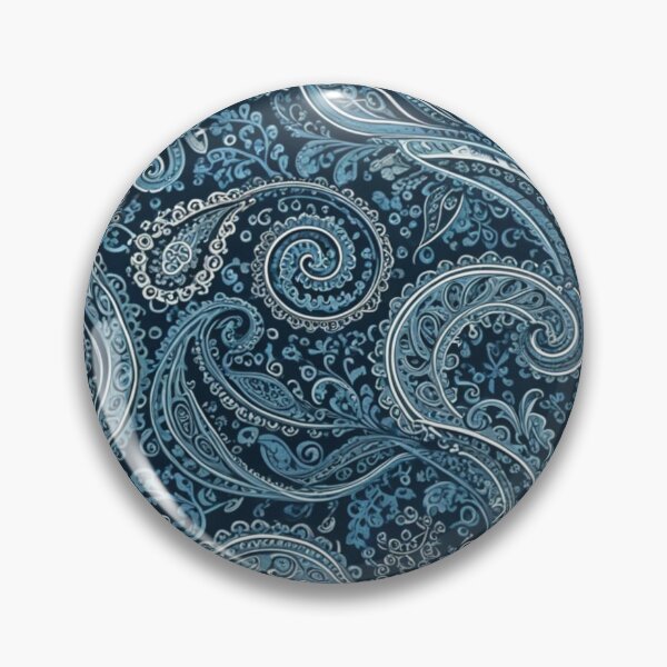Item preview, Dark Blue Swirling Paisley Lace designed and sold by Harmonic_Layers.