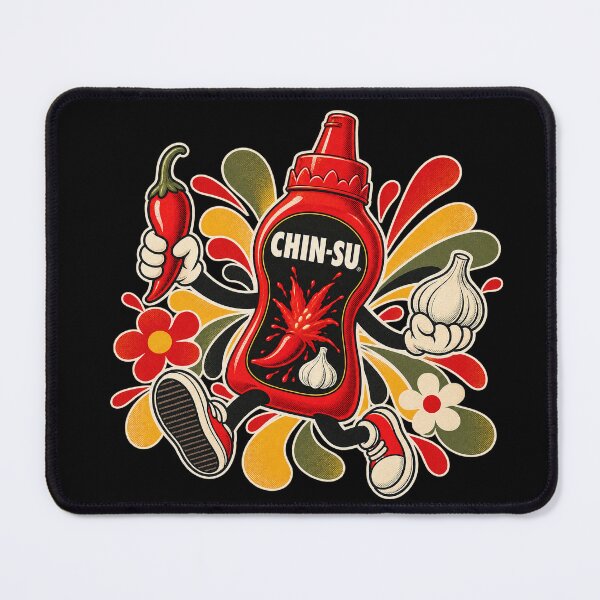 Item preview, Chin-Su – Hot Chili & Garlic Sauce Mascot designed and sold by Pop Pantheon & Trim Team.