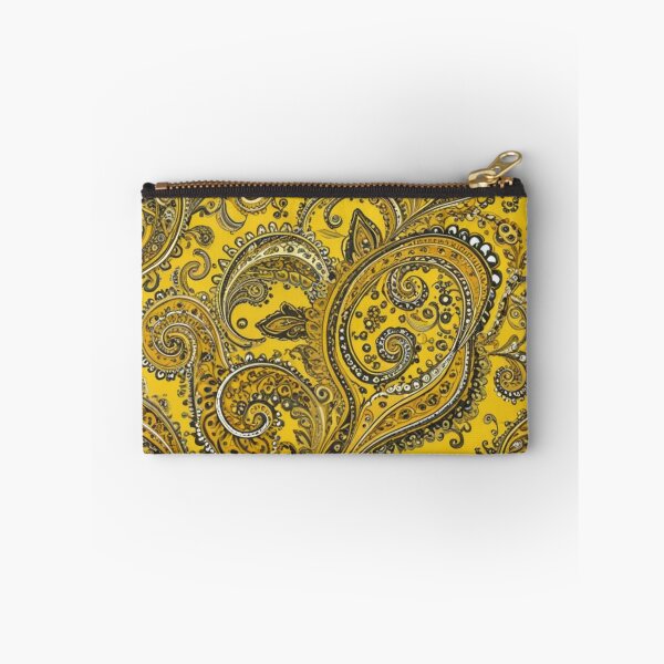 Item preview, Estampado cachemir en amarillo mostaza vibrante y dorado designed and sold by Harmonic_Layers.