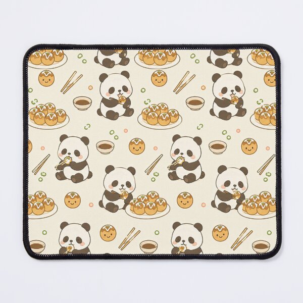 Item preview, Kawaii Panda Takoyaki Japanese Food Pattern designed and sold by Soft Berry Studio.