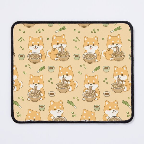 Item preview, Kawaii Shiba Inu Soba Noodles Food Pattern designed and sold by Soft Berry Studio.