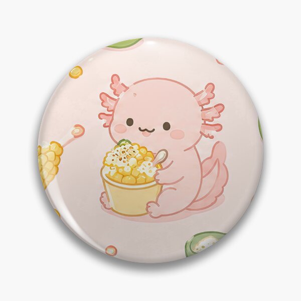 Item preview, Kawaii Axolotl Elote Cup Food Pattern designed and sold by Soft Berry Studio.