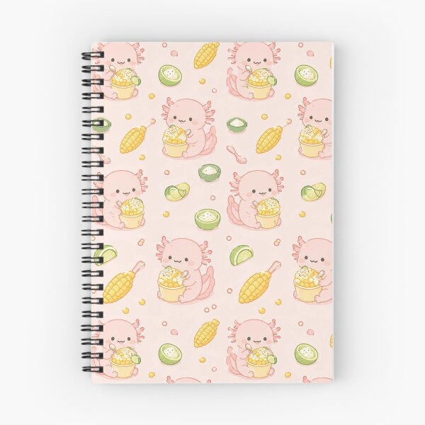 Item preview, Kawaii Axolotl Elote Cup Food Pattern designed and sold by Soft Berry Studio.