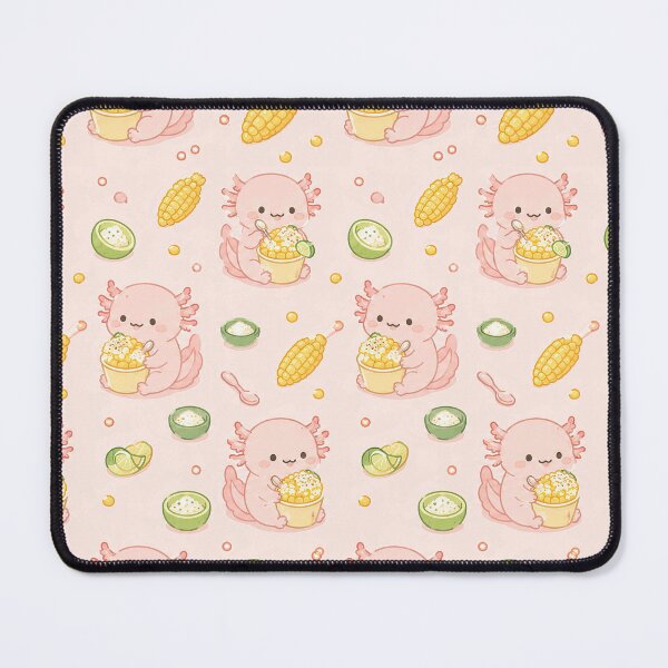 Item preview, Kawaii Axolotl Elote Cup Food Pattern designed and sold by Soft Berry Studio.
