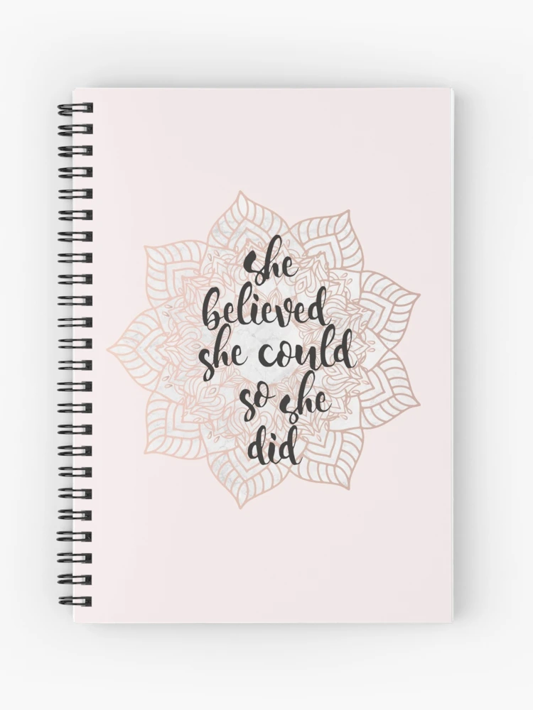 She Believed She Could So She Did Adult Coloring Book with Inspirational  Quotes - Cute Notebooks + Journals