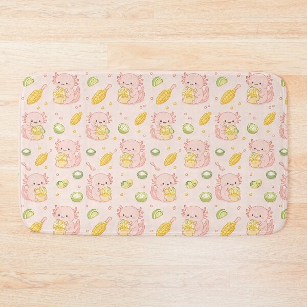 Item preview, Kawaii Axolotl Elote Cup Food Pattern designed and sold by Soft Berry Studio.