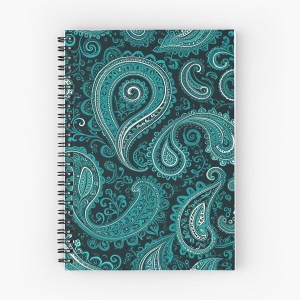 Item preview, Teal and Emerald Blue Intricate Paisley designed and sold by Harmonic_Layers.