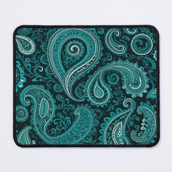Item preview, Teal and Emerald Blue Intricate Paisley designed and sold by Harmonic_Layers.