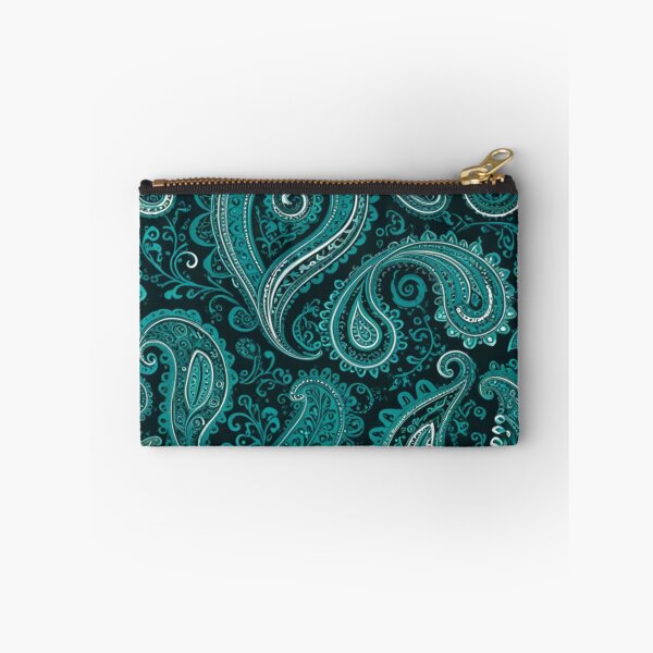 Item preview, Teal and Emerald Blue Intricate Paisley designed and sold by Harmonic_Layers.