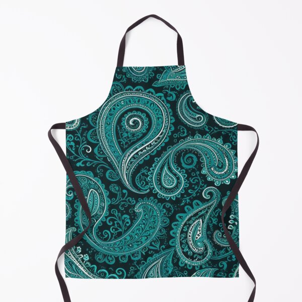 Item preview, Teal and Emerald Blue Intricate Paisley designed and sold by Harmonic_Layers.