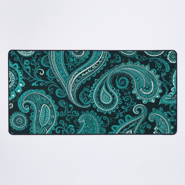Item preview, Teal and Emerald Blue Intricate Paisley designed and sold by Harmonic_Layers.