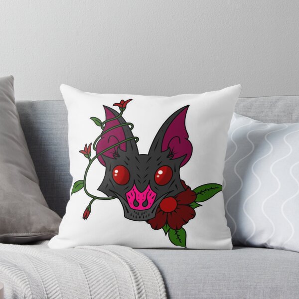 Artikelvorschau, Tattoo-Design Fledermaus mit Blumen entworfen und verkauft von BluJayGB.