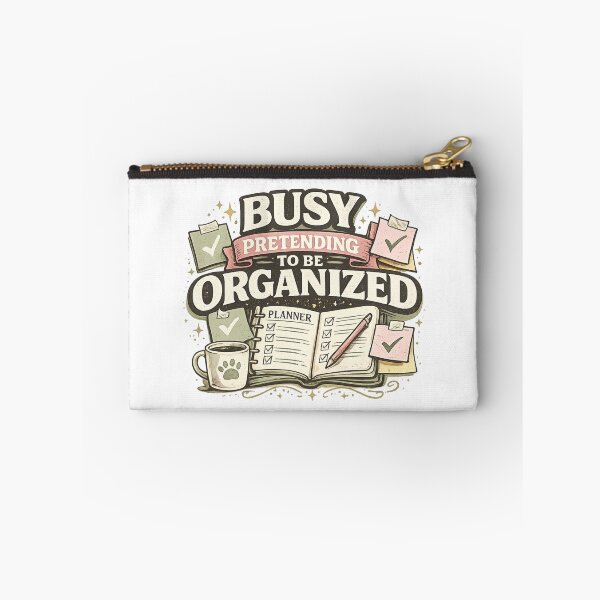 Item preview, Busy Pretending to Be Organized Funny Planner Productivity Retro Design designed and sold by SoulThread Studio.