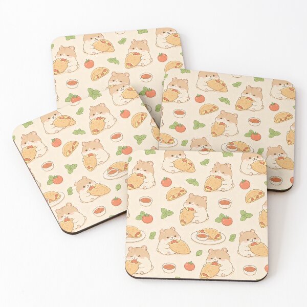 Item preview, Kawaii Hamster Mini Calzone Food Pattern designed and sold by Soft Berry Studio.