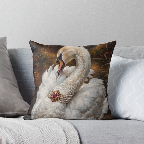 Item preview, Royal Swan in Pearl Necklace designed and sold by The Real Beast Art.