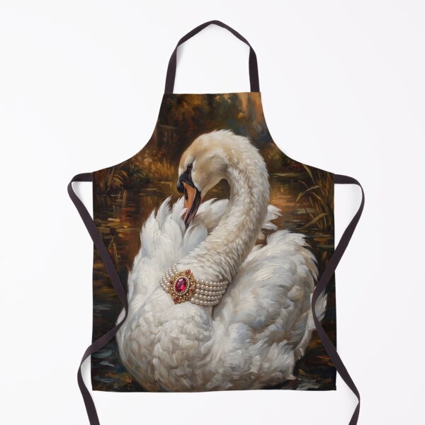 Item preview, Royal Swan in Pearl Necklace designed and sold by The Real Beast Art.