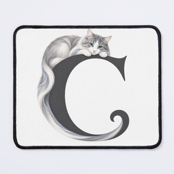 Item preview, Letter C Cat Alphabet Art designed and sold by tmoca.