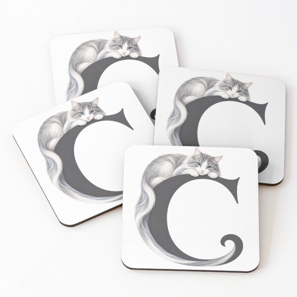 Item preview, Letter C Cat Alphabet Art designed and sold by tmoca.