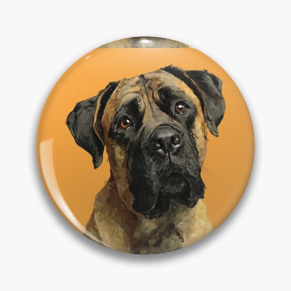 Item preview, Bullmastiff puppy dog painting designed and sold by MendaciousMina.