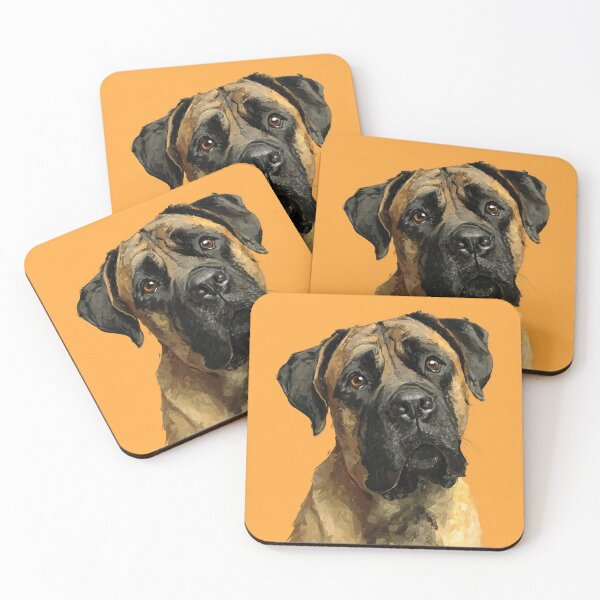 Item preview, Bullmastiff puppy dog painting designed and sold by MendaciousMina.