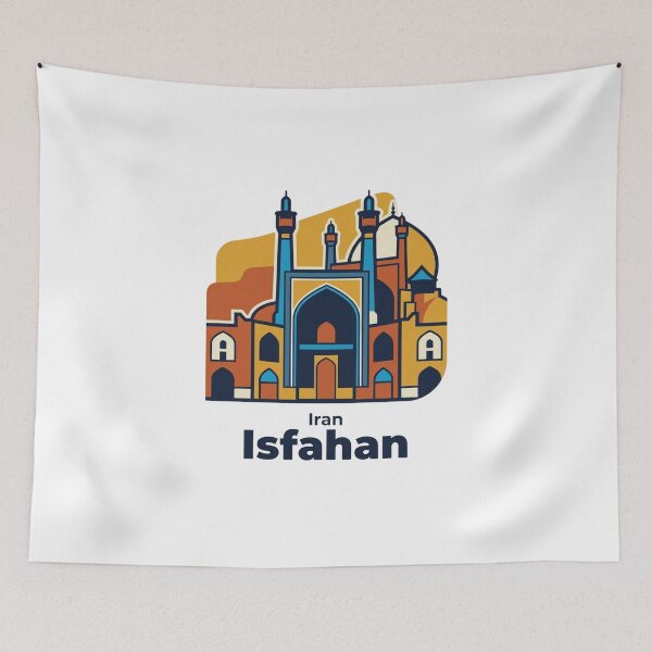 Item preview, Isfahan Imam Mosque Bold Retro Graphic Travel Art designed and sold by Inkworksbyshery.