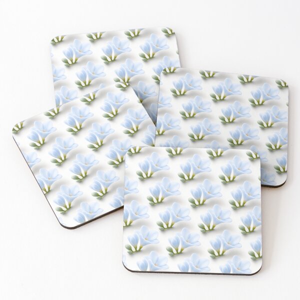 Item preview, Baby Blue Floral Seamless Pattern Grid designed and sold by IntelliMindDesigns.