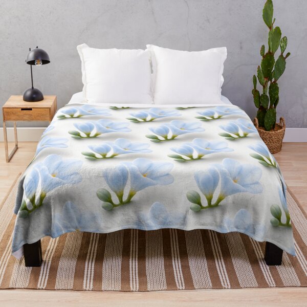 Item preview, Baby Blue Floral Seamless Pattern Grid designed and sold by IntelliMindDesigns.