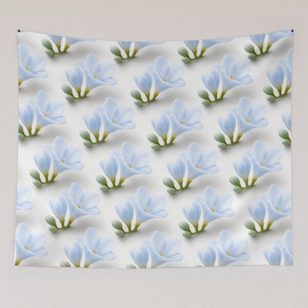 Item preview, Baby Blue Floral Seamless Pattern Grid designed and sold by IntelliMindDesigns.